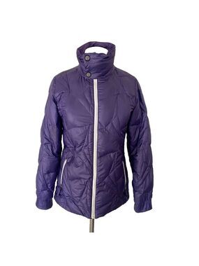 Burton Dry Ride Blaze Down Puffer Jacket Purple Womens Small Winter Ski